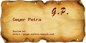Geyer Petra névjegykártya