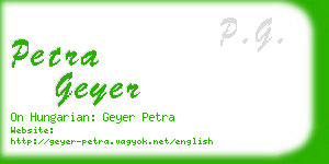 petra geyer business card